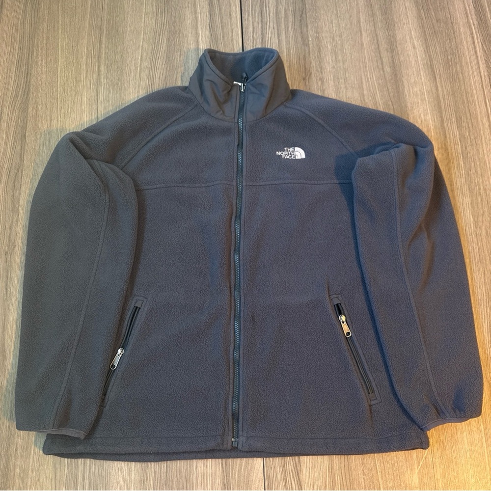 The North Face Men’s TKA 200 Fleece Jacket Large Full Zip Gray